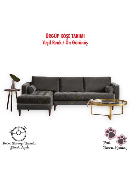 Ürgüp Modern L Köşe Koltuk Takımı Sol Köşe