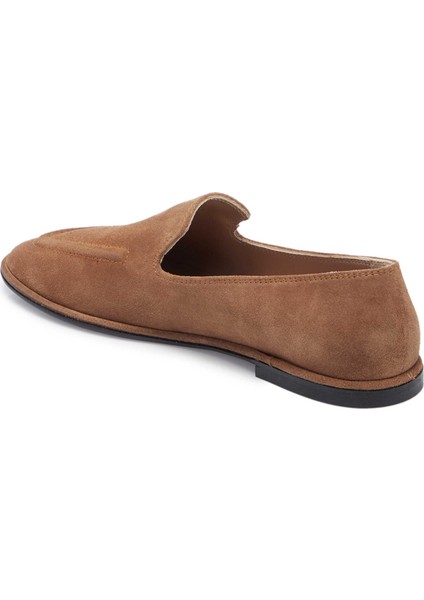 Kahve Hakiki Süet Deri Kadın Loafer - K25I1AY68042-K58 fiyatları