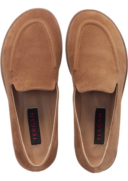 Kahve Hakiki Süet Deri Kadın Loafer - K25I1AY68042-K58 indirimleri
