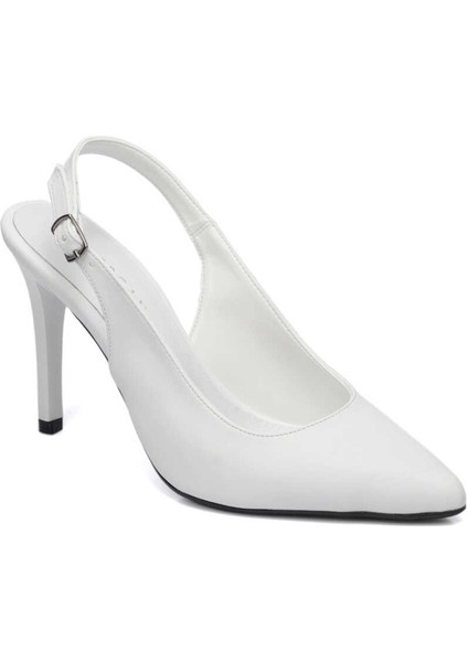 Beyaz Vegan Kadın Stiletto - K24I1AY67381-Q3Y