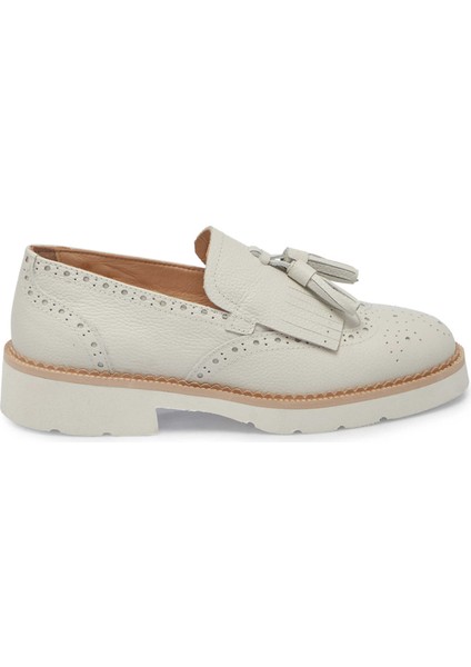 Beyaz Hakiki Deri Kadın Loafer - K25I1AY68027-N3O modelleri
