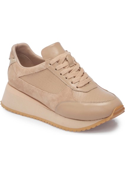 Bej Hakiki Deri Kadın Sneaker - K25I1AY68039-A25