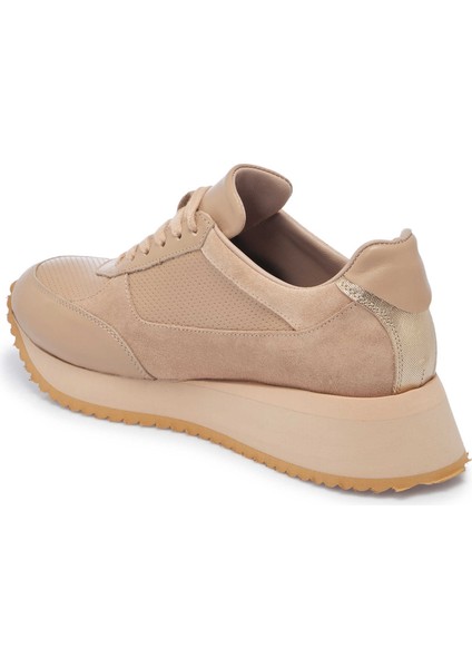 Bej Hakiki Deri Kadın Sneaker - K25I1AY68039-A25
