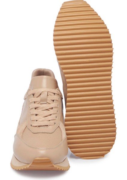 Bej Hakiki Deri Kadın Sneaker - K25I1AY68039-A25
