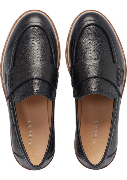 Siyah Hakiki Deri Kadın Loafer - K25I1AY68029-A23
