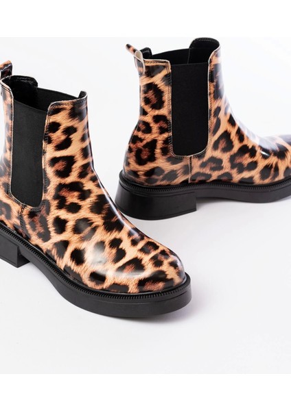 02-2137 Leopar Lastikli Günlük Kadın Bot modelleri