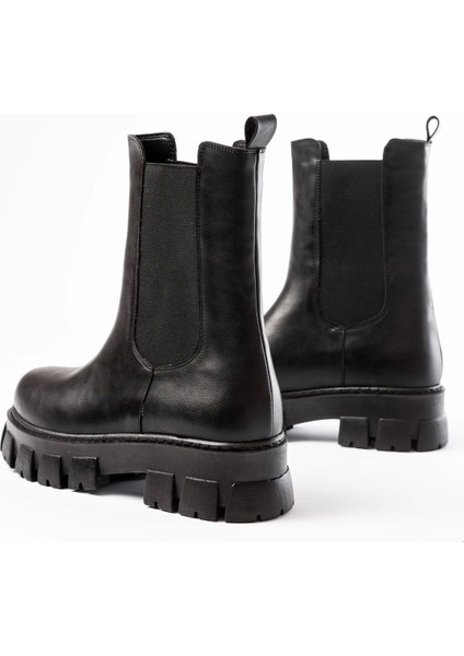 FZ-299 Siyah Yüksek Tabanlı Lastikli Günlük Kadın Bot fırsatları