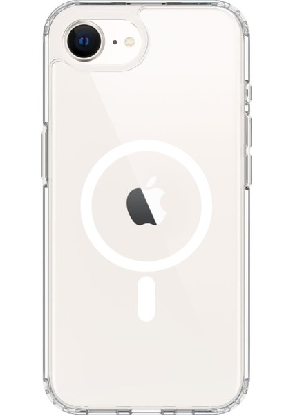 Apple iPhone 16E Uyumlu Kılıf Wireless Şarj Destekli Magsafe Şeffaf Telefon Kılıfı