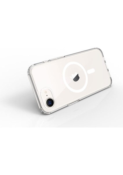 Apple iPhone 16E Uyumlu Kılıf Wireless Şarj Destekli Magsafe Şeffaf Telefon Kılıfı