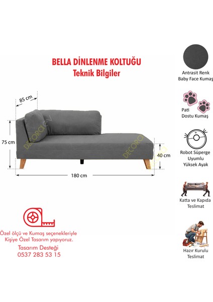 Bella Antrasit Rahat Dinlenme Koltuğu Puf Koltuk Kanepe Josefin Koltuk Terapi Koltuğu Psikolog Koltuğu Bekleme Koltuğu Kitap Okuma Koltuğu modelleri