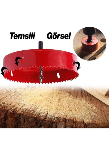Bi Metal Panç Ø 108 mm Delik Açma Alçıpan Ahşap Pvc Delme Testeresi Adaptörsüz 1 Adet indirimleri