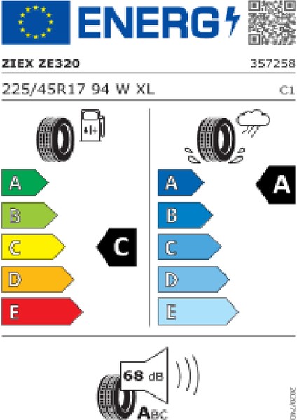 225/45 R17 94W Xl Ziex ZE320 Oto Yaz Lastiği (Üretim Yılı:2025) modelleri