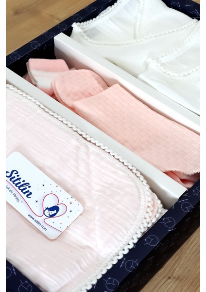 Kız Bebebek Yenidoğan Müslin Pembe 10 Lu Lüks Hastane Çıkışı Zıbın Seti STL6995 indirimleri