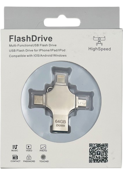U4 64 GB USB + Lighting + Micro + Type-C Driver