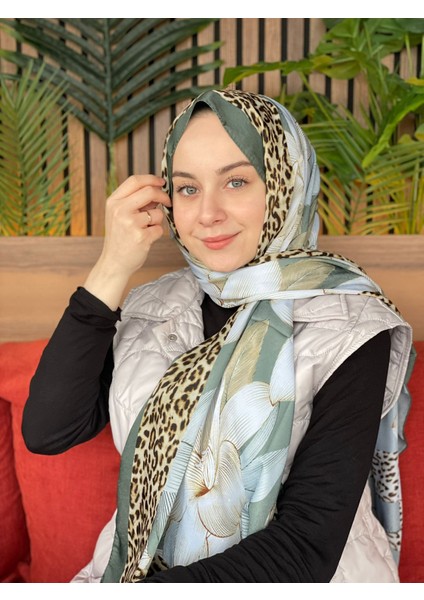 Çağla Premium Leopar Yaprak Desen Şal fiyatları