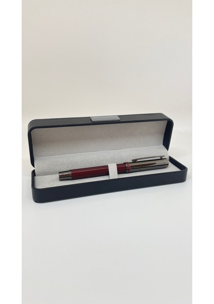 Elegance Series Midnight Gleam Deri Kutulu Kahverengi Roller Imza Kalemi