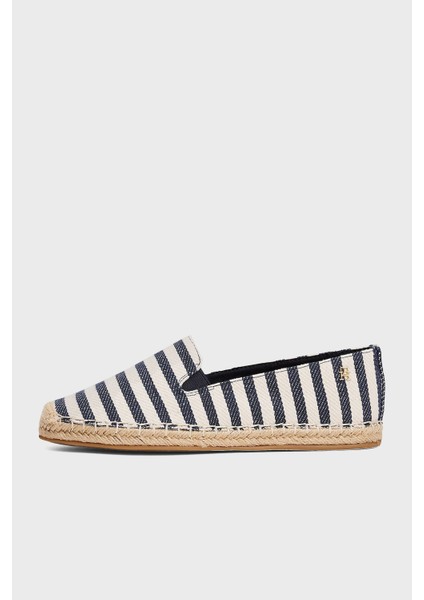 Çizgili Pamuk Jüt Detaylı Espadril Bayan Espadril FW0FW08653 0gz