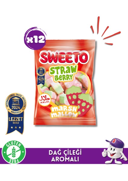 Marshmallow Strawberry 30 gr x 12