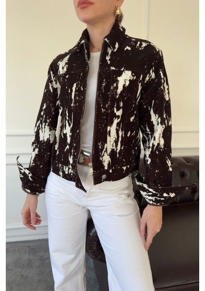 Benekli Özel Seri Premium Gabardin Ceket- Kahverengi fiyatları