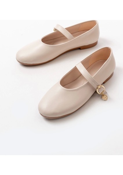 İNF-324 Bej Baretli Tokalı Günlük Kadın Babet fiyatları