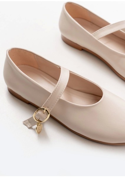 İNF-324 Bej Baretli Tokalı Günlük Kadın Babet fırsatları