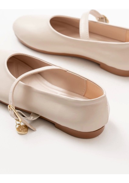 İNF-324 Bej Baretli Tokalı Günlük Kadın Babet indirimleri