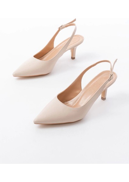 ST-1152 Bej Günlük 7 cm Topuklu Kadın Ayakkabı modelleri