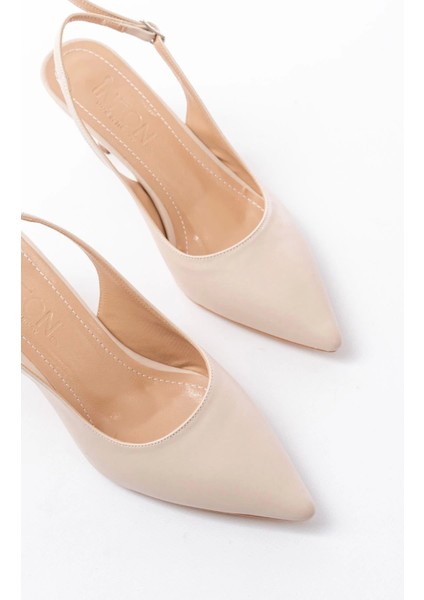 ST-1152 Bej Günlük 7 cm Topuklu Kadın Ayakkabı fırsatları