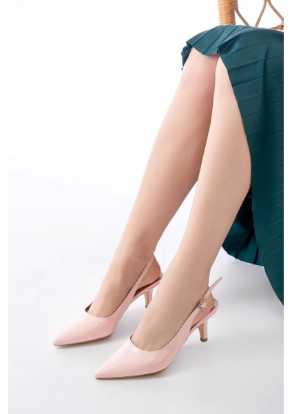 ST-1152 Pembe Rugan Günlük 7 cm Topuklu Kadın Ayakkabı fiyatları