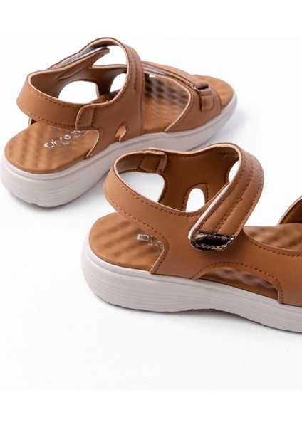 DM-363 Taba Baret Cırtlı Dikişli Günlük Kadın Sandalet indirimleri