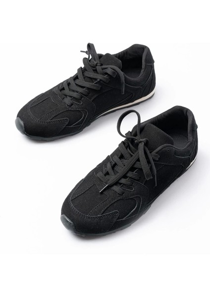 Rs-01 Siyah Süet Ince Taban Günlük Spor Ayakkabı fiyatları