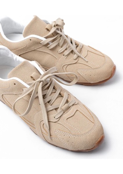 Rs-01 Bej Süet Ince Taban Günlük Spor Ayakkabı fiyatları