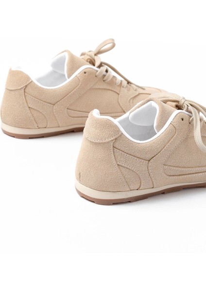 Rs-01 Bej Süet Ince Taban Günlük Spor Ayakkabı indirimleri