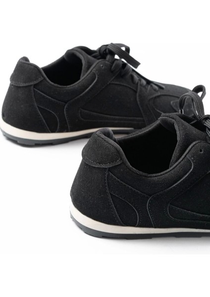 Rs-01 Siyah Süet Ince Taban Günlük Spor Ayakkabı indirimleri