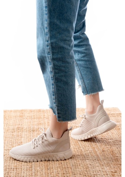 DM-501 Bej Bağcıklı Failon Taban Günlük Spor Ayakkabı fiyatları