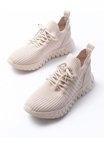 DM-501 Bej Bağcıklı Failon Taban Günlük Spor Ayakkabı modelleri