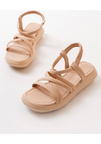 841-841 Nut Lastikli Günlük Kadın Sandalet modelleri