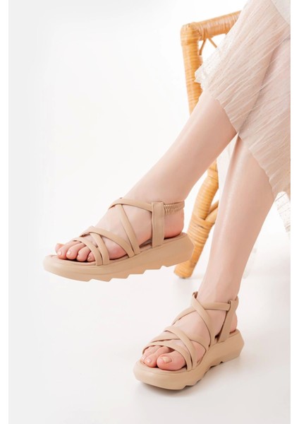 841-841 Nut Lastikli Günlük Kadın Sandalet fırsatları
