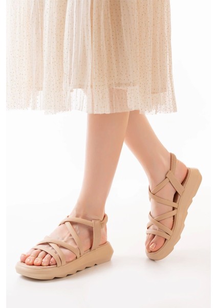 841-841 Nut Lastikli Günlük Kadın Sandalet indirimleri