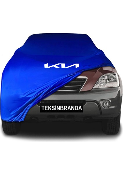 Kia Sorento 1 (2002 - 2009) Mavi Kumaş Araba Branda Logolu Kumaş Araba Brandası Penye Oto Branda