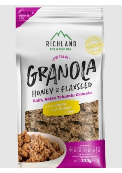 Ballı ve Keten Tohumlu Granola 330 gr