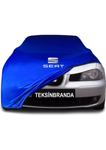 Seat Cordoba Mavi Kumaş Araba Branda Logolu Kumaş Araba Brandası Penye Oto Branda