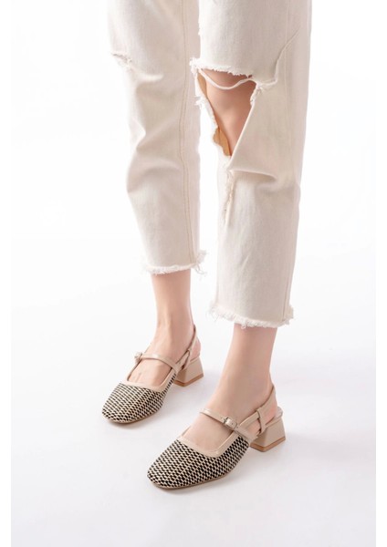 720 Bej Desenli Arkası Açık Günlük Kadın Sandalet fiyatları