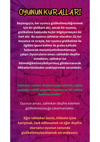 Sahtekar- Arkadaşlarınız ve Aileniz ile Oynayabileceğiniz Blöf ve Kelime Oyunu fiyatları