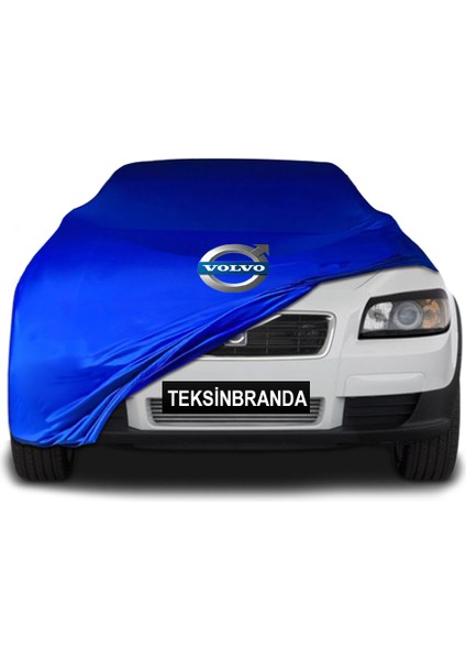 Volvo C30 (2006 - 2013) Mavi Kumaş Araba Branda Logolu Kumaş Araba Brandası Penye Oto Branda