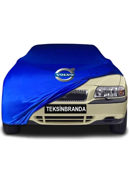 Volvo S80 (1998 - 2006) Mavi Kumaş Araba Branda Logolu Kumaş Araba Brandası Penye Oto Branda