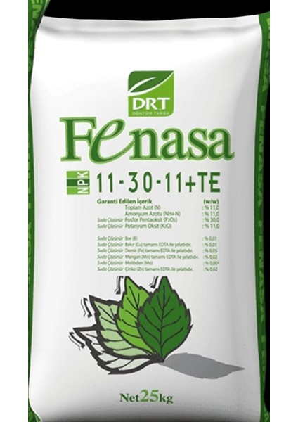 Çiçeklendirici Kök Teşvik Edici Npk Gübre Fenasa 11 - 30 - 11 + Te Gübre 25 Kg