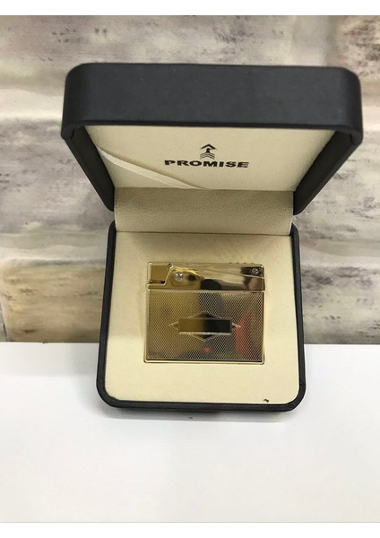 Marka Sarı Gold Gazlı Nokta Desenli Kişiye Özel Çakmak