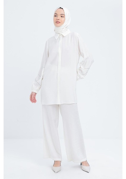 Zincir Nakışlı Kolu Lastikli Gömlek S51321A0 fiyatları