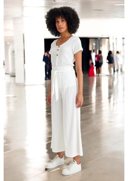 Yazlık Kemerli Şavar Pantolon modelleri